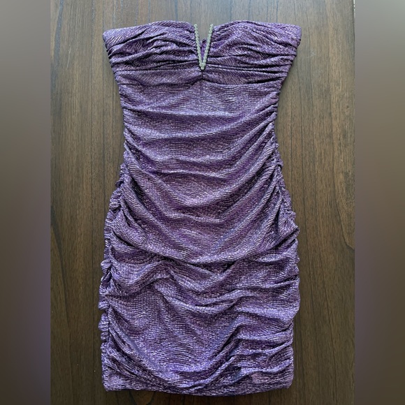 ARDEN B dress size XS shiny purple - Picture 3 of 13